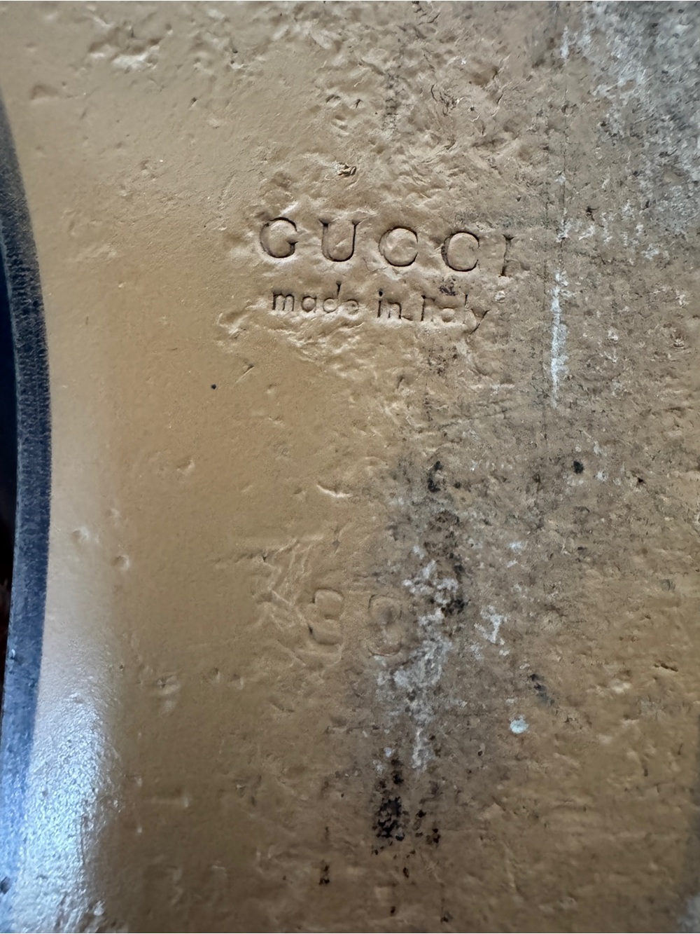 Gucci Black Leather Princetown Fur-Lined Mule with Gold Horsebit - Picture 4 of 8